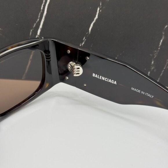 NEW BALENCIAGA BB0360S 002 UNISEX HAVANA SUNGLASSES - Picture 8 of 9